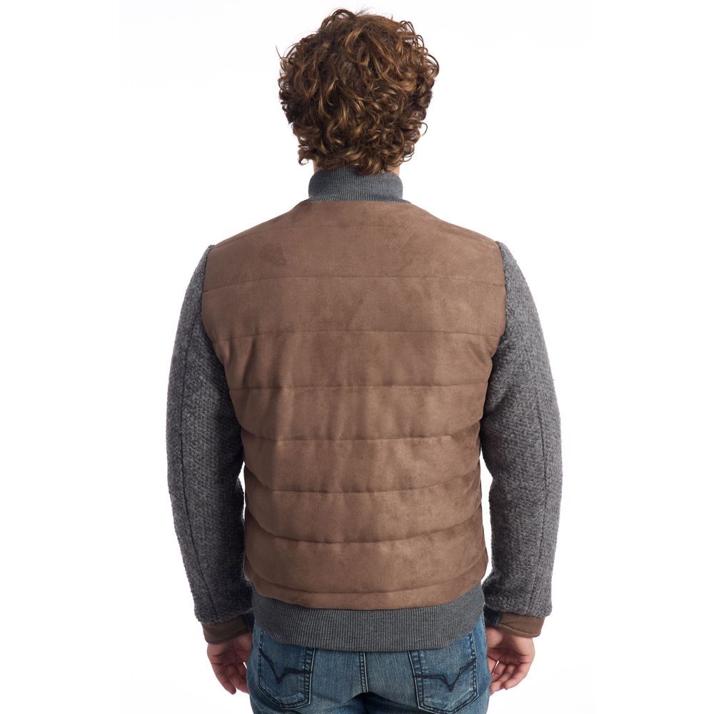 Roberto Pepe Luxury Brown Wool Men Jacket -   -  Roberto Pepe Luxury.