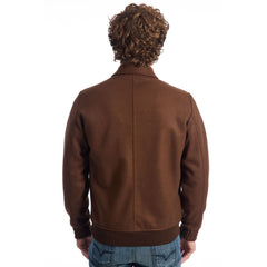 Roberto Pepe Luxury Brown Wool Men Jacket -   -  Roberto Pepe Luxury.