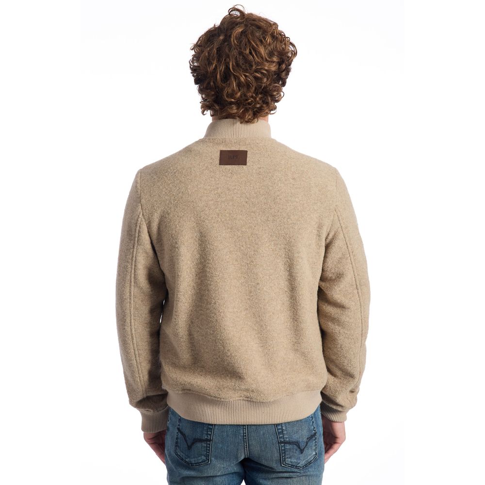 Roberto Pepe Luxury Beige Wool Men Jacket -   -  Roberto Pepe Luxury.