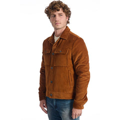 Roberto Pepe Luxury Brown Cotton Men Jacket -   -  Roberto Pepe Luxury.
