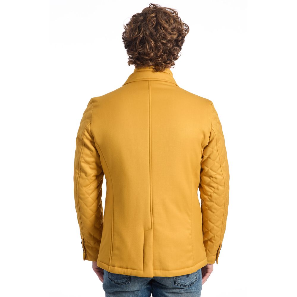 Roberto Pepe Luxury Yellow Wool Men Jacket -   -  Roberto Pepe Luxury.