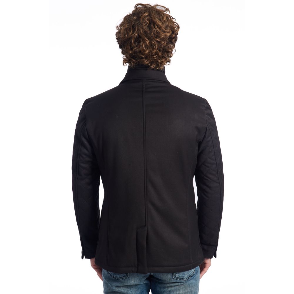Roberto Pepe Luxury Black Wool Men Jacket -   -  Roberto Pepe Luxury.