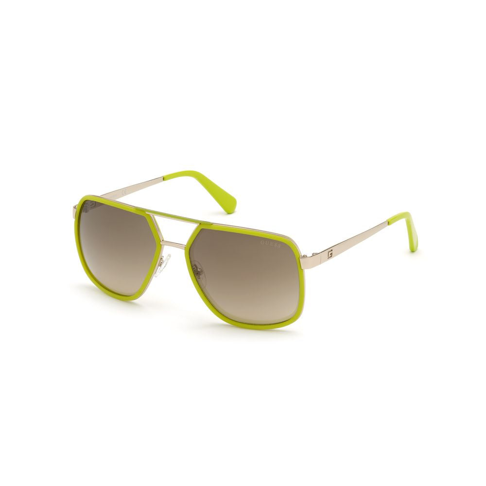 Guess Green Metal Sunglasses -   -  Guess.