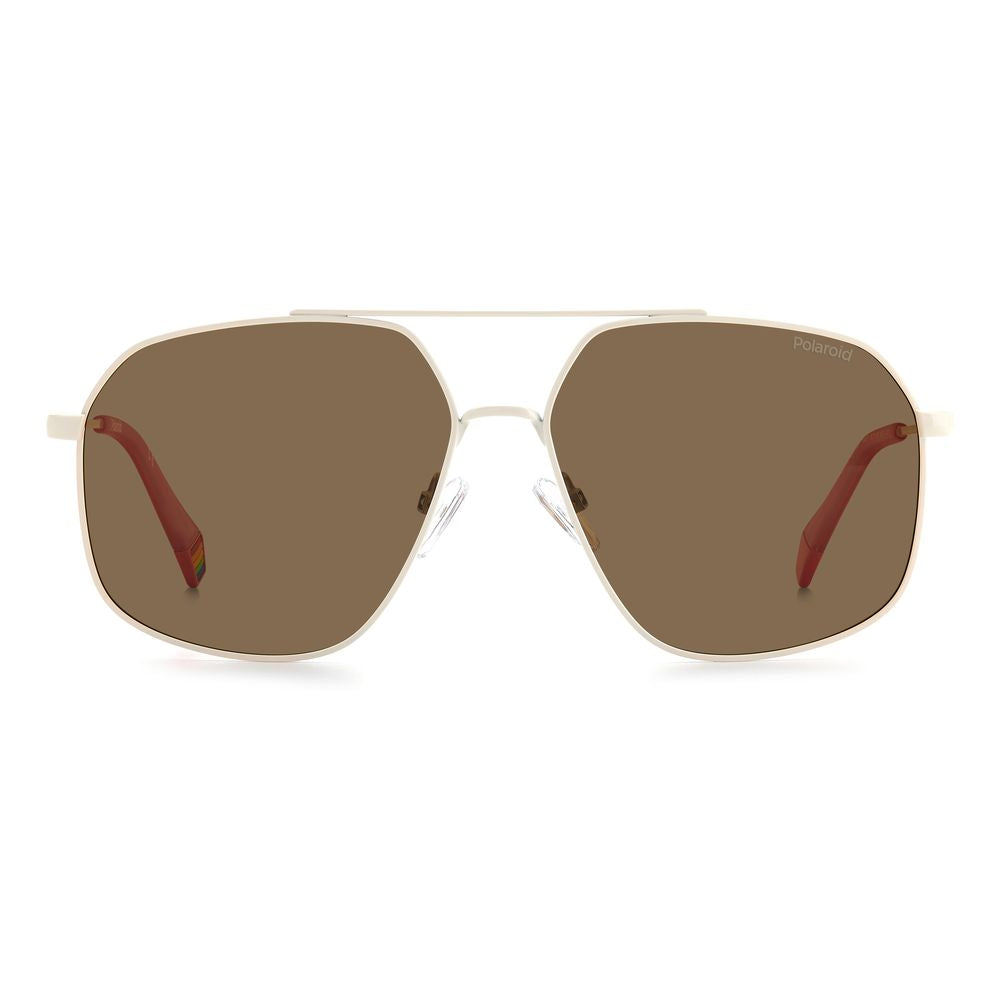 Polaroid Beige Stainless Steel Sunglasses -  Unisex, Sunglasses -  Polaroid.