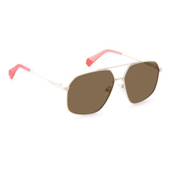 Polaroid Beige Stainless Steel Sunglasses -  Unisex, Sunglasses -  Polaroid.