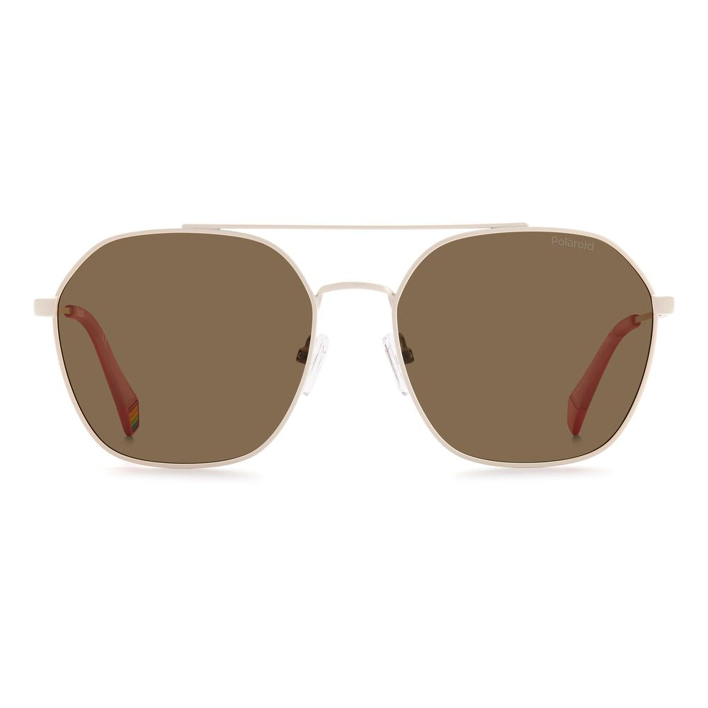 Polaroid Beige Stainless Steel Sunglasses -  Unisex, Sunglasses -  Polaroid.