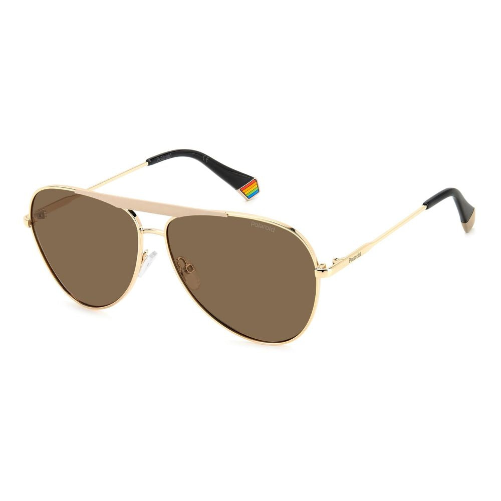 Polaroid Gold Stainless Steel Sunglasses -  Unisex, Sunglasses -  Polaroid.