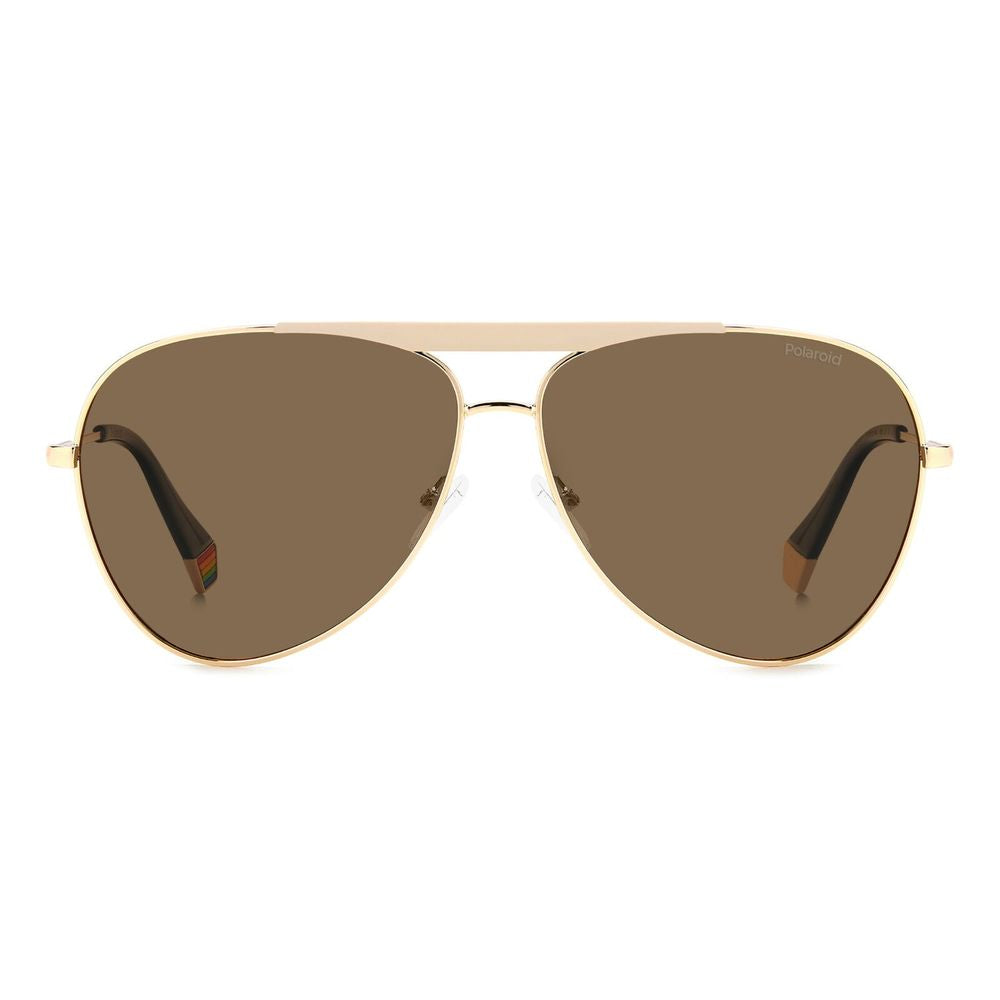 Polaroid Gold Stainless Steel Sunglasses -  Unisex, Sunglasses -  Polaroid.