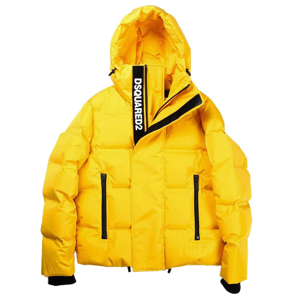 Dsquared² Yellow Nylon Men's Down Jacket -   -  Dsquared².