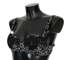Dolce & Gabbana Black Silk White Lace Stretch Underwear Bra -   -  Dolce & Gabbana.