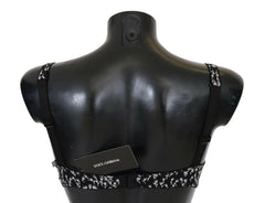 Dolce & Gabbana Black Silk White Lace Stretch Underwear Bra -   -  Dolce & Gabbana.