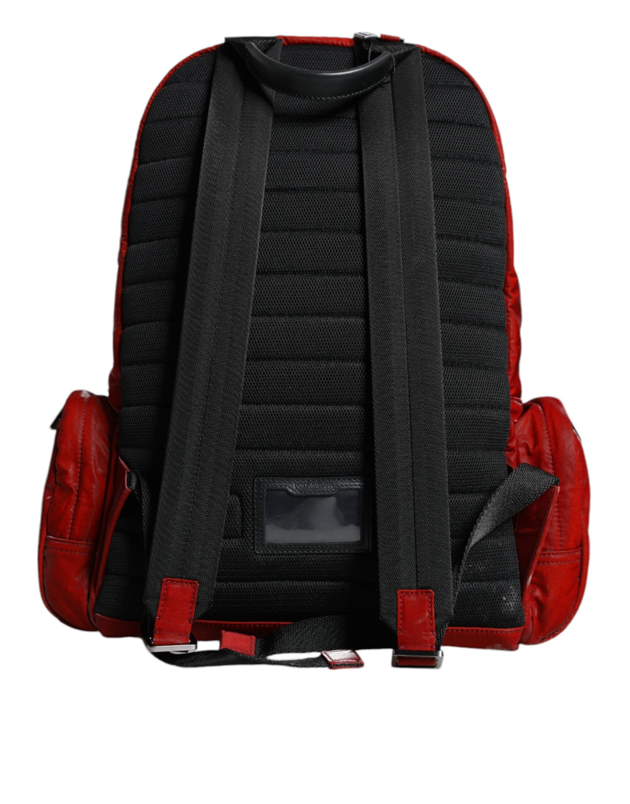 Dolce & Gabbana Red Patent Leather Logo Plaque Backpack Bag -   -  Dolce & Gabbana.
