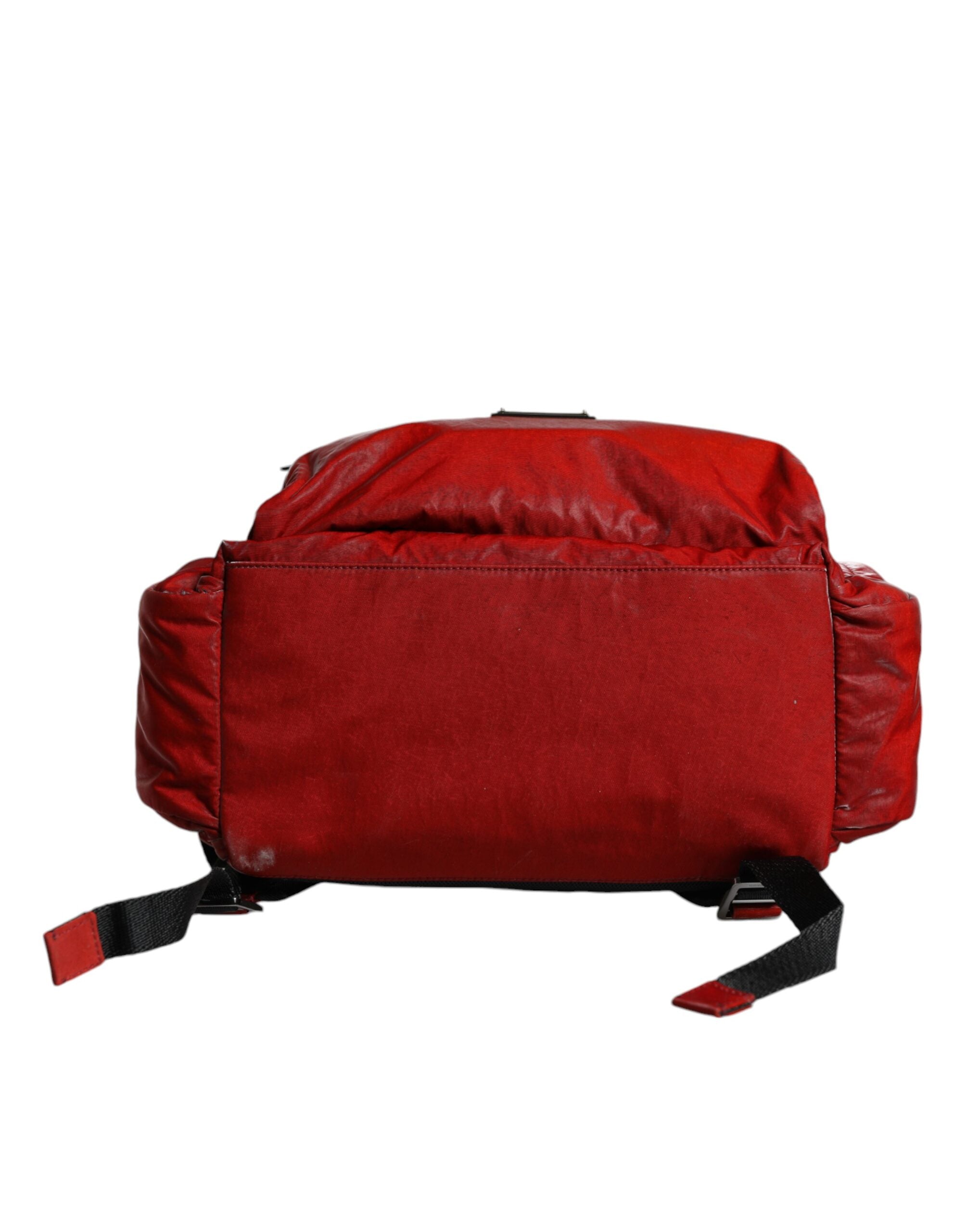 Dolce & Gabbana Red Patent Leather Logo Plaque Backpack Bag -   -  Dolce & Gabbana.