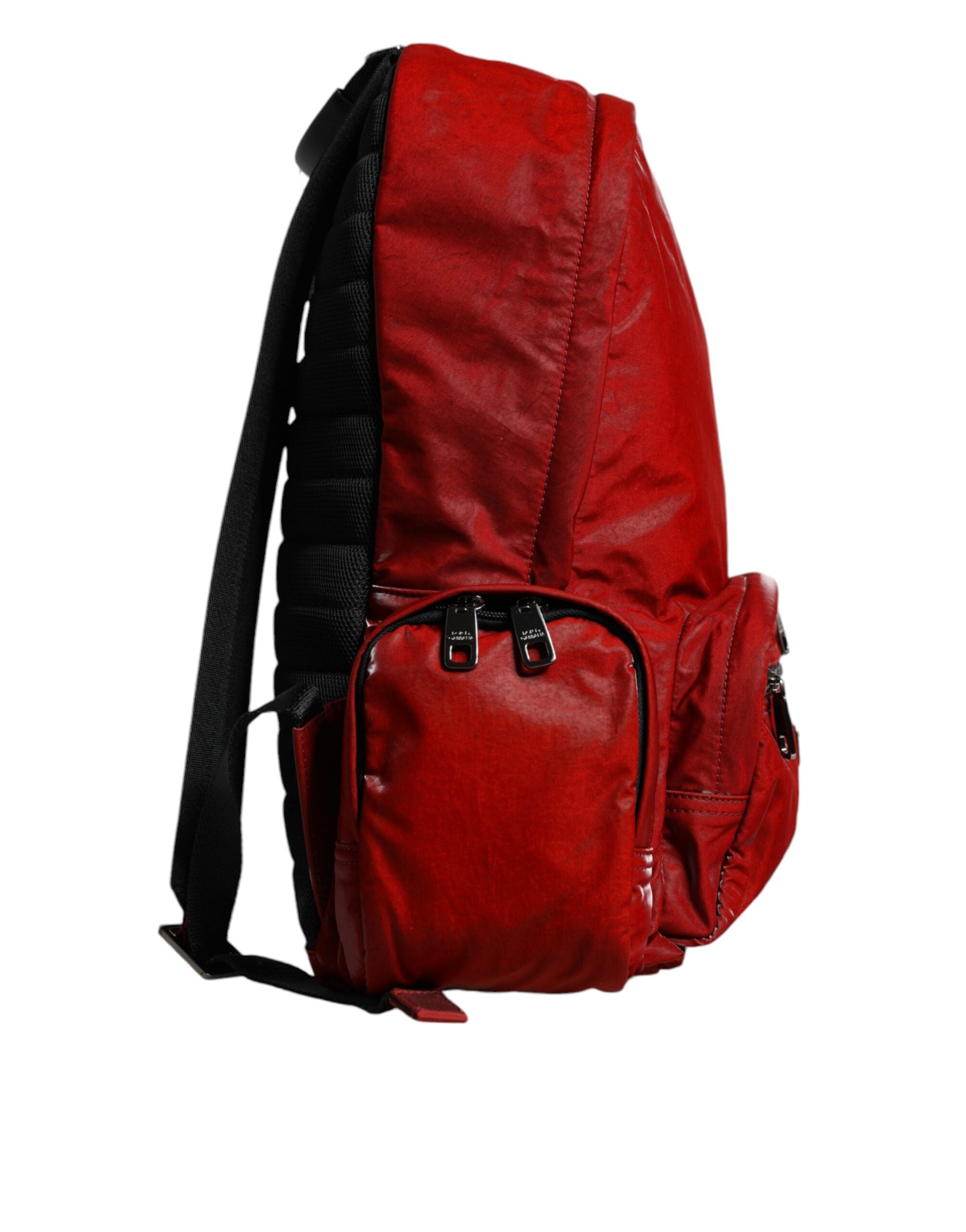 Dolce & Gabbana Red Patent Leather Logo Plaque Backpack Bag -   -  Dolce & Gabbana.