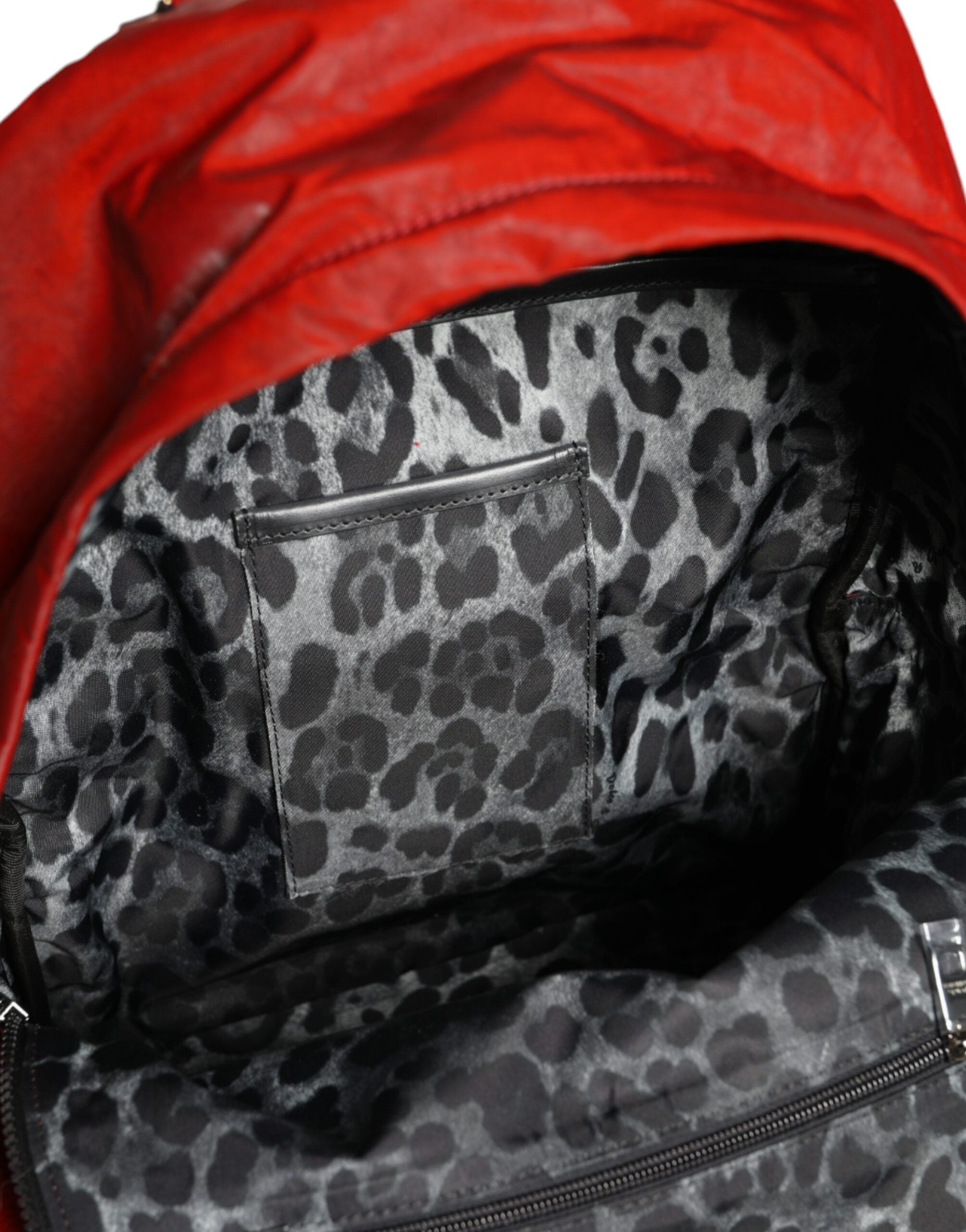 Dolce & Gabbana Red Patent Leather Logo Plaque Backpack Bag -   -  Dolce & Gabbana.