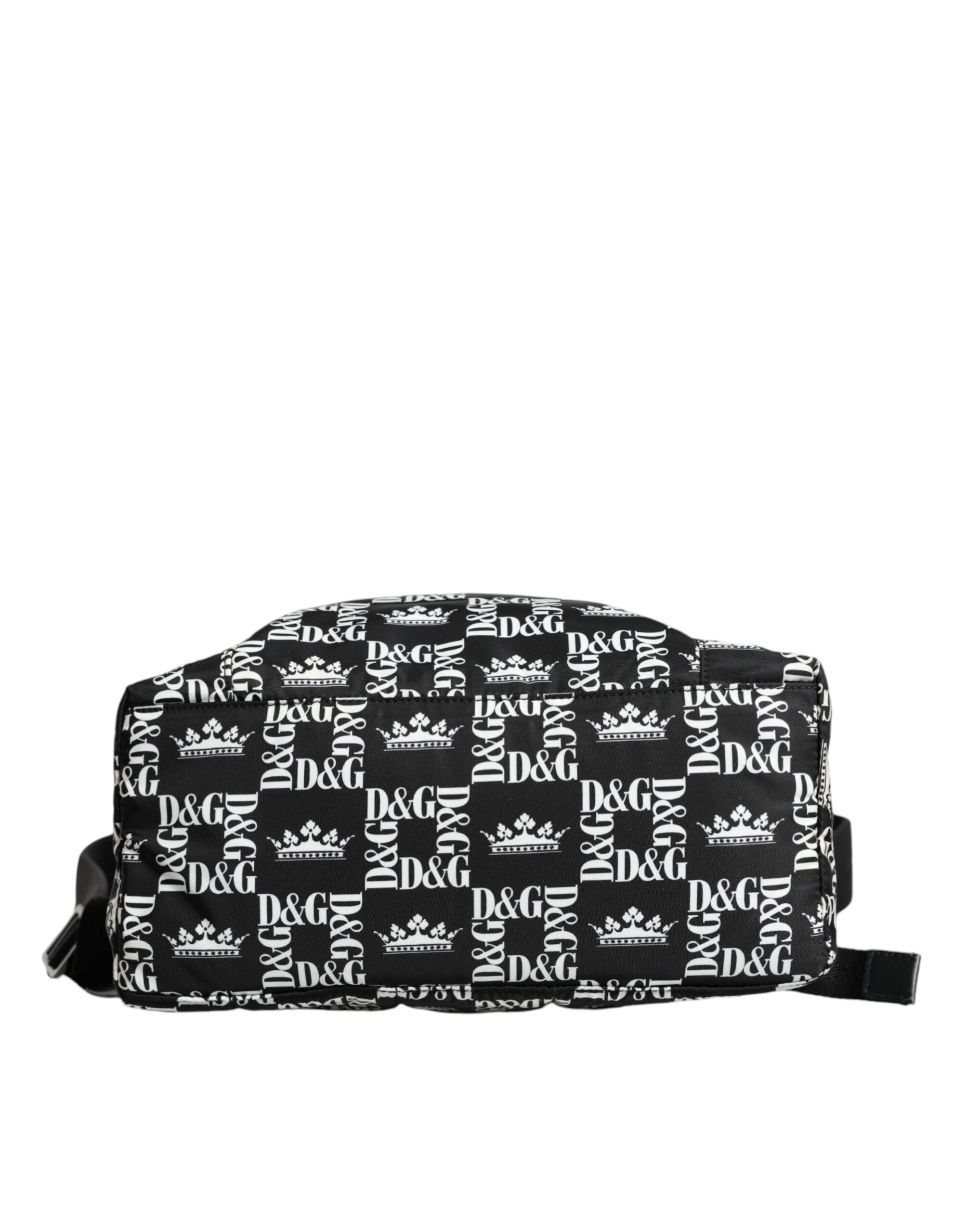 Dolce & Gabbana Black White DG Crown Logo Nylon Backpack Bag -   -  Dolce & Gabbana.