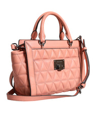 Michael Kors Peach Quilted Leather Logo Crossbody VIVIANNE Messenger Bag -   -  Michael Kors.
