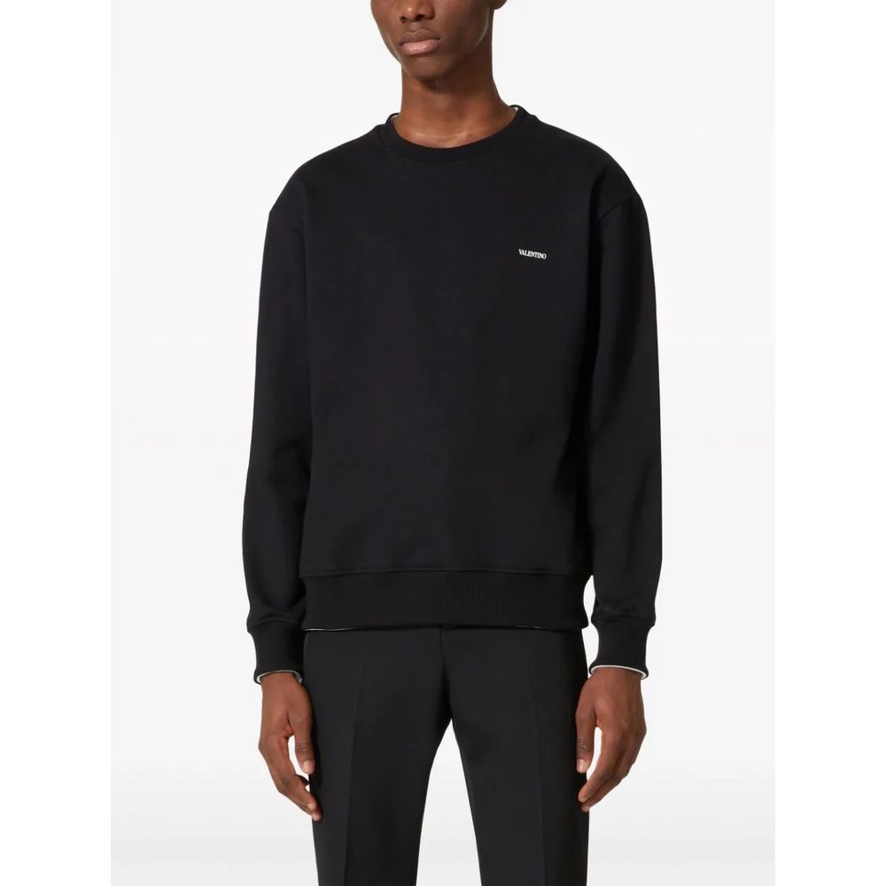 Valentino Black Cotton Sweater -   -  Valentino.