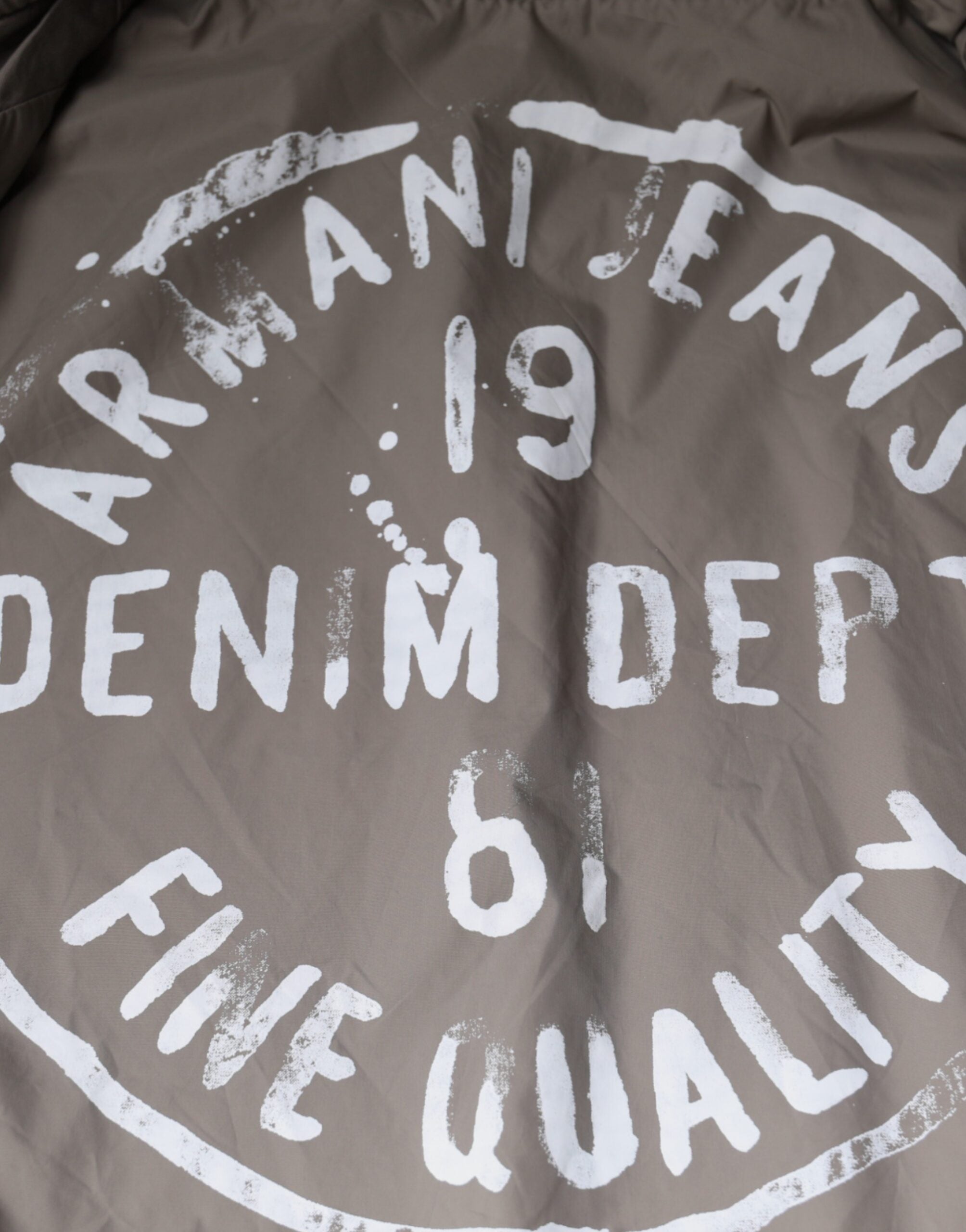 Armani Jeans Brown Cotton Full Zip Bomber Logo Jacket -   -  Armani Jeans.