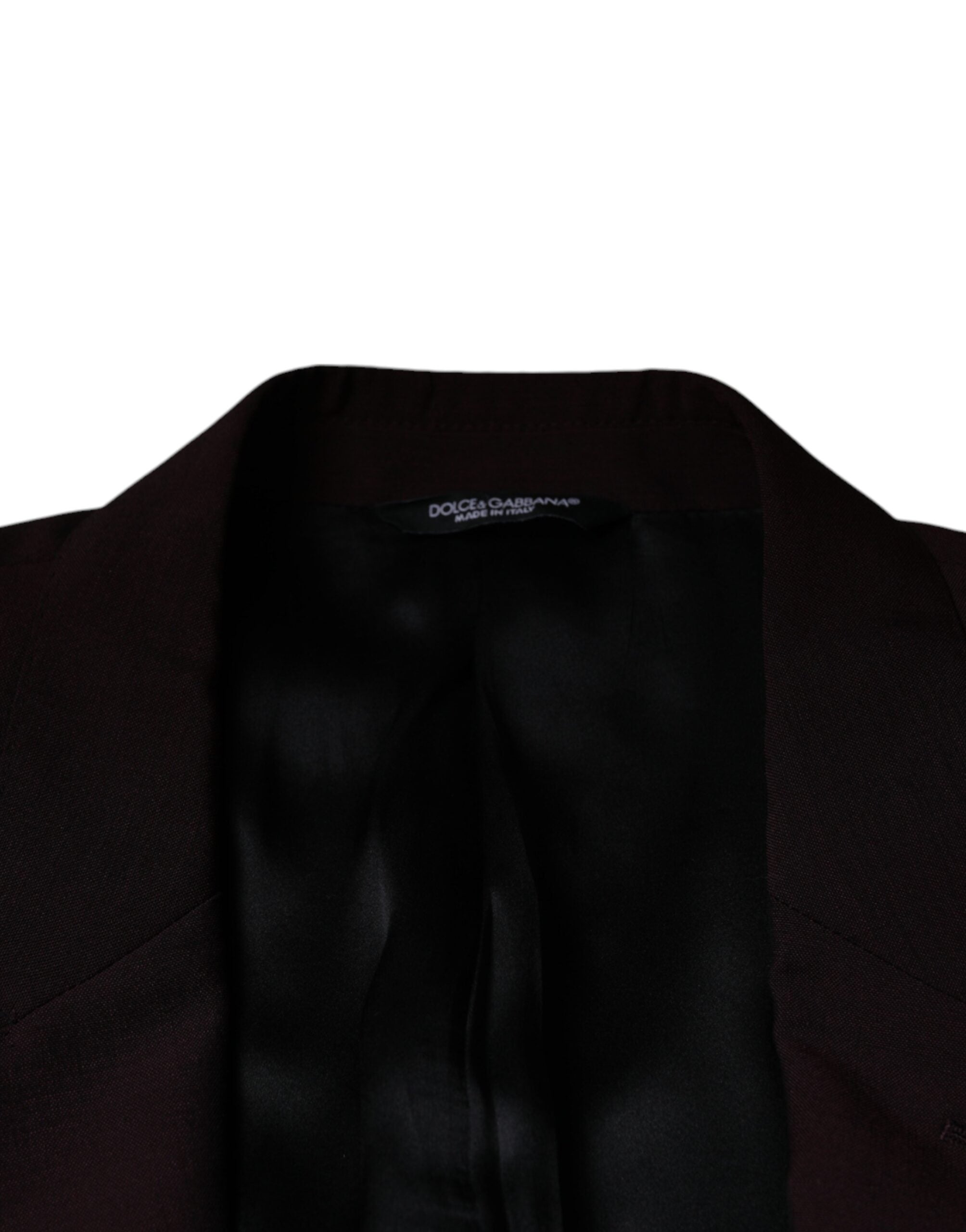 Dolce & Gabbana Bordeaux Wool Single Breasted Dress Blazer -   -  Dolce & Gabbana.