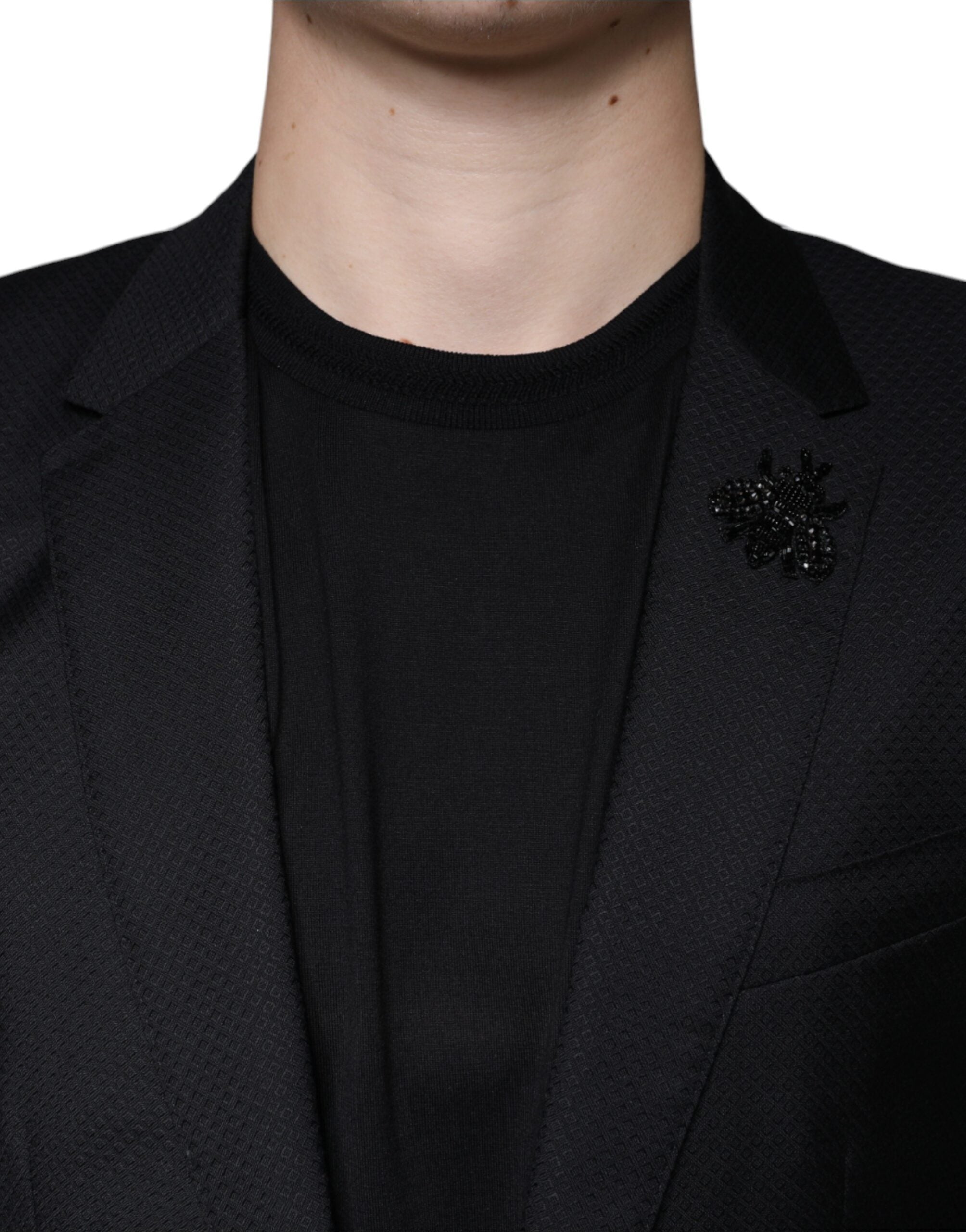 Dolce & Gabbana Black MARTINI Bee Single Breasted Blazer -   -  Dolce & Gabbana.