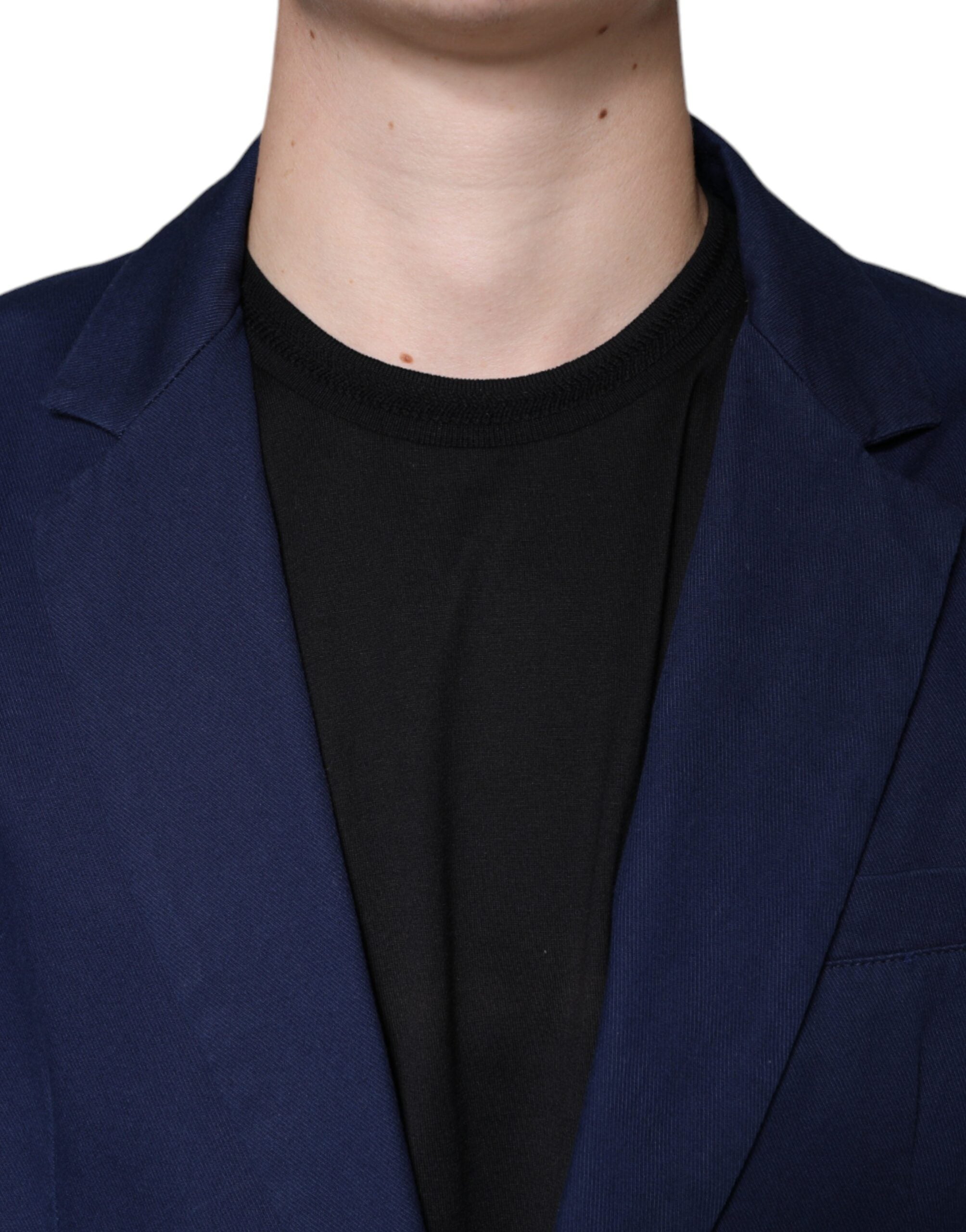 Dolce & Gabbana Blue Notch Single Breasted Dress Coat Blazer -   -  Dolce & Gabbana.