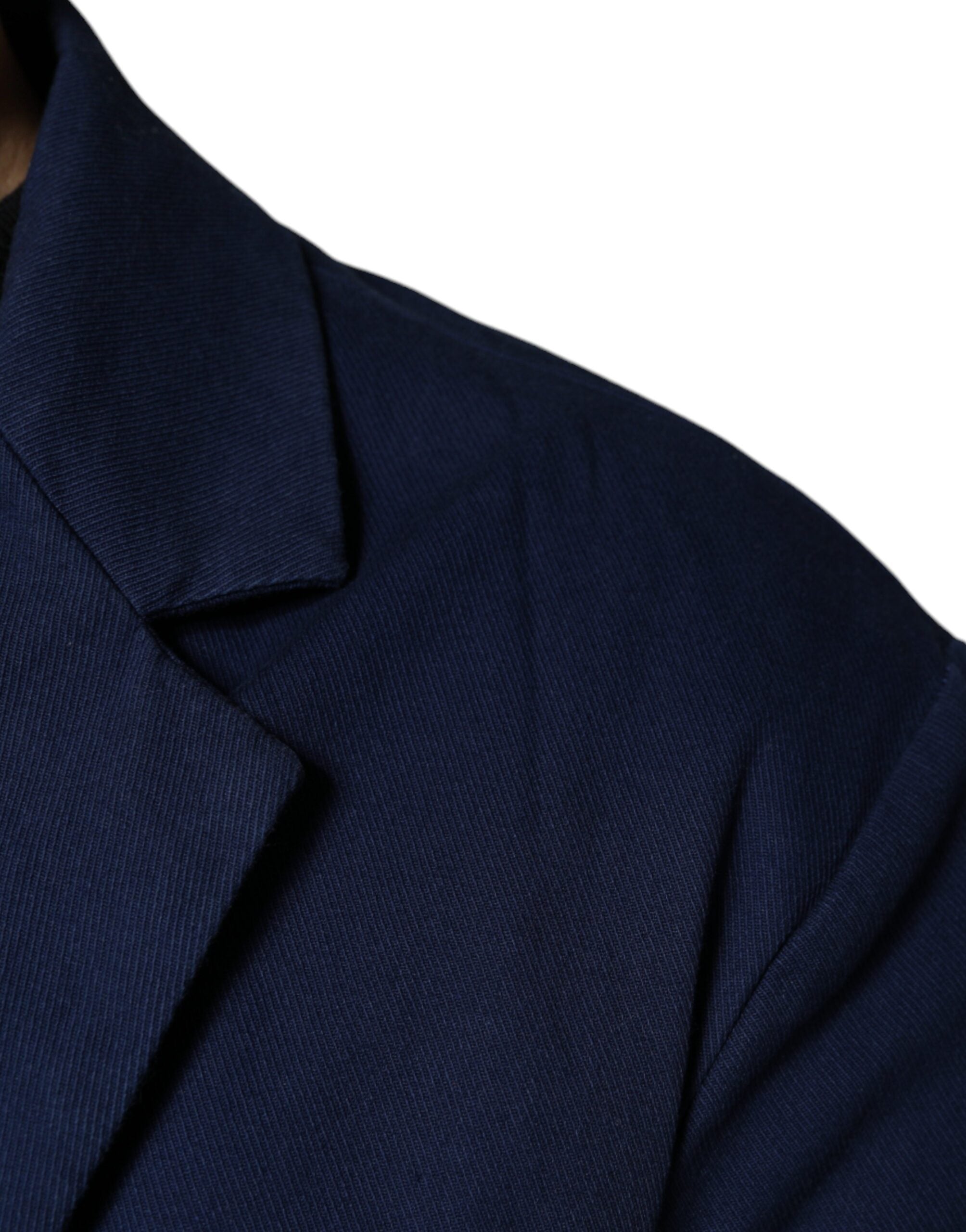 Dolce & Gabbana Blue Notch Single Breasted Dress Coat Blazer -   -  Dolce & Gabbana.