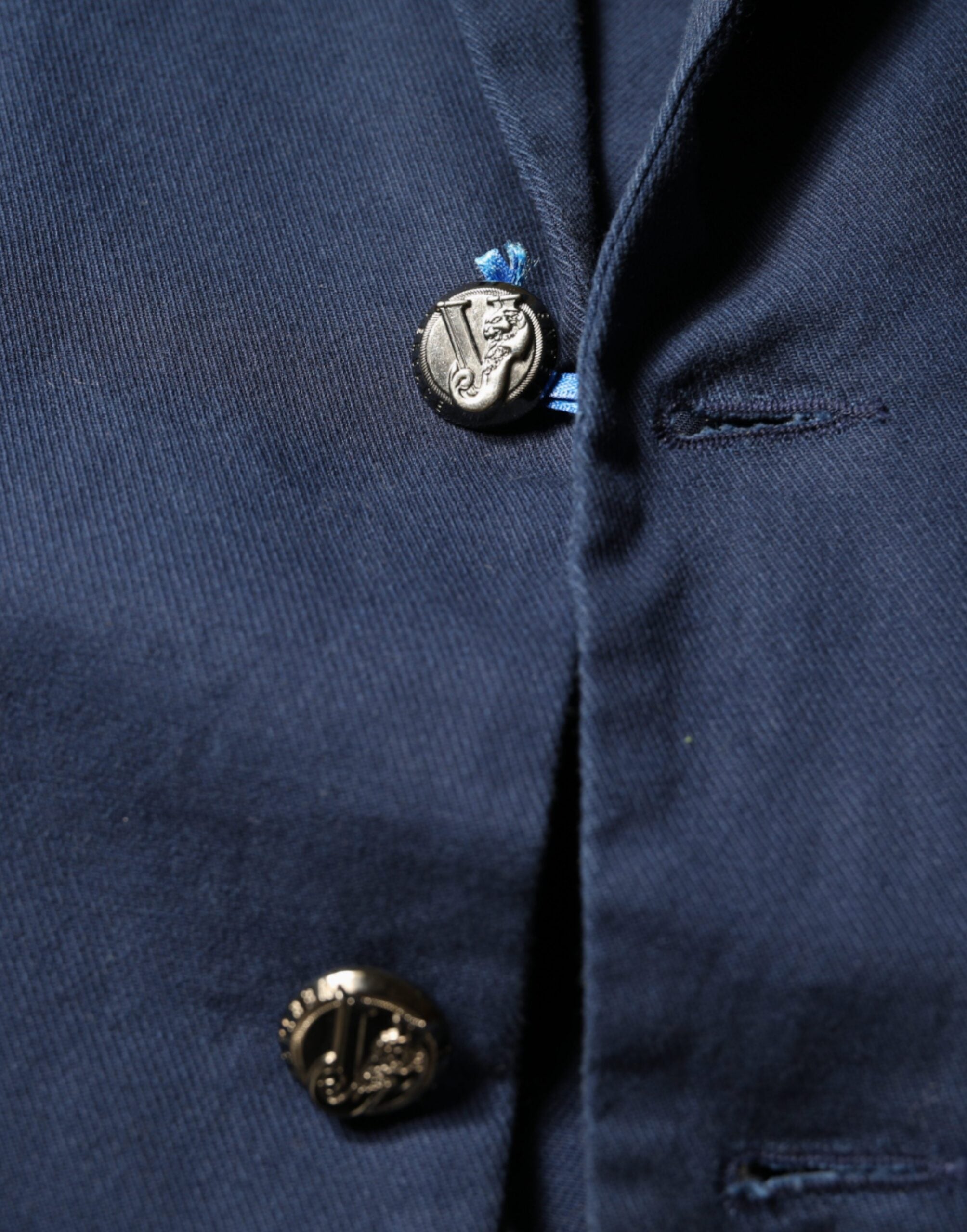 Dolce & Gabbana Blue Notch Single Breasted Dress Coat Blazer -   -  Dolce & Gabbana.
