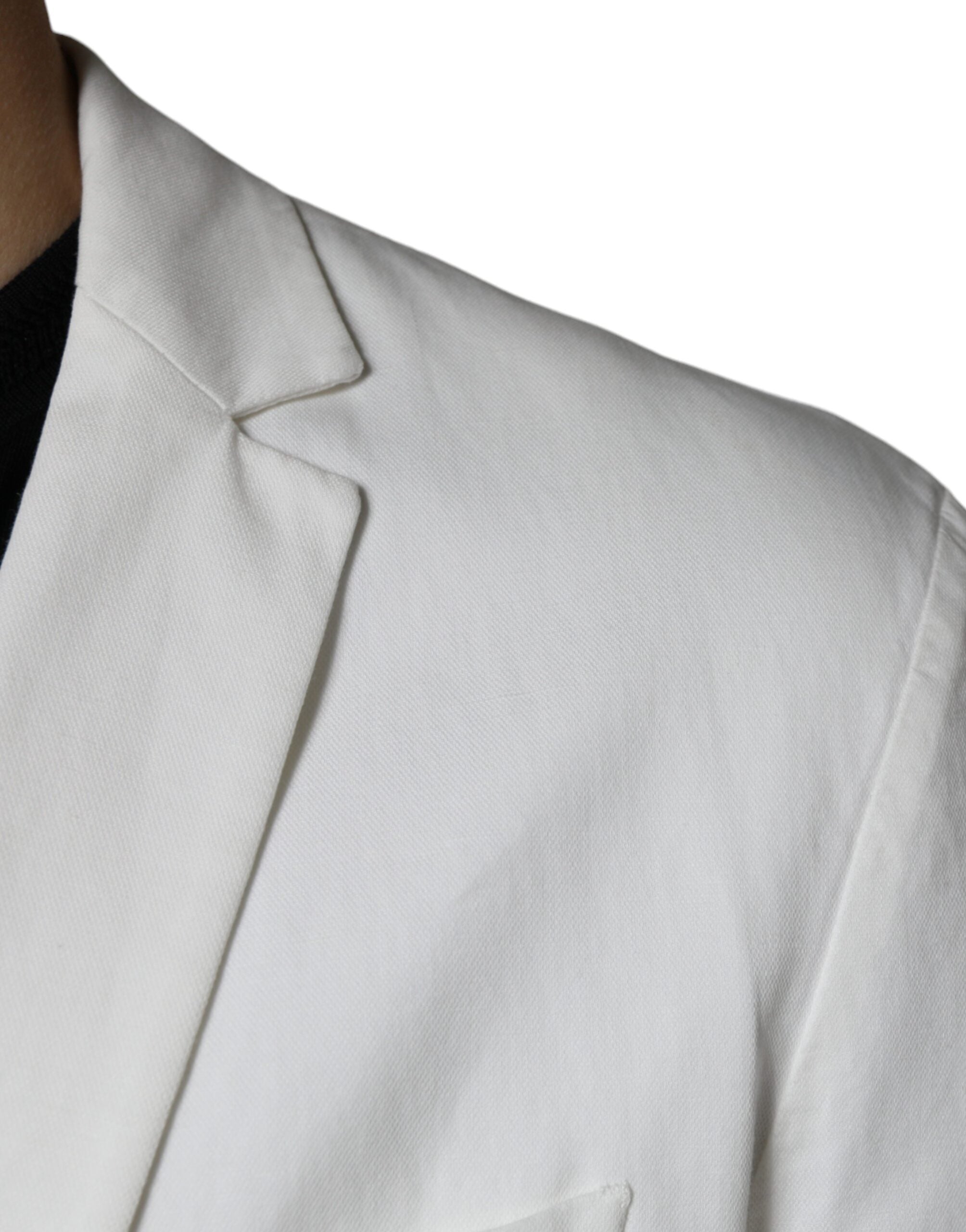 Dondup White Single Breasted One Button Dress Formal Blazer -   -  Dondup.