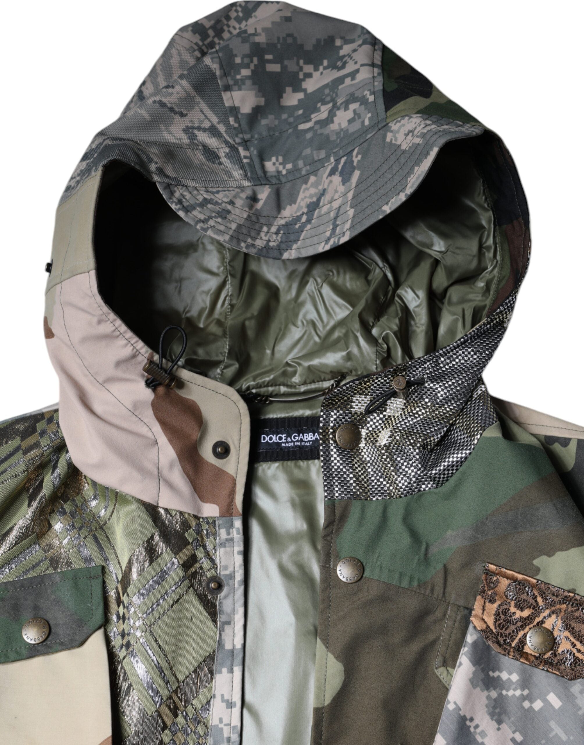 Dolce & Gabbana Multicolor Patchwork Hooded Vest Jacket -   -  Dolce & Gabbana.