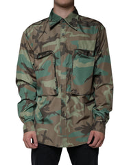 Dolce & Gabbana Multicolor Camouflage Button Down Shirt -   -  Dolce & Gabbana.