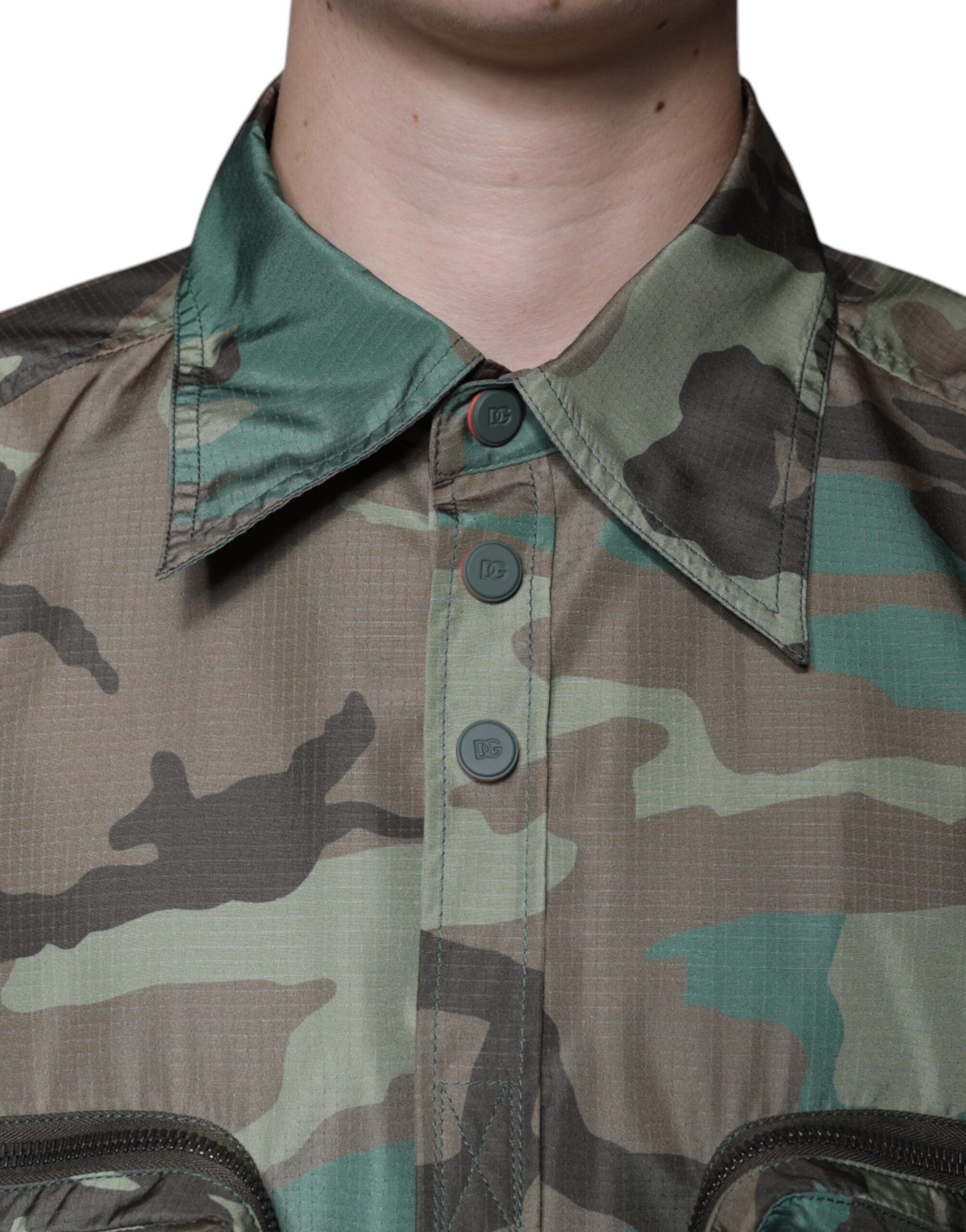 Dolce & Gabbana Multicolor Camouflage Button Down Shirt -   -  Dolce & Gabbana.