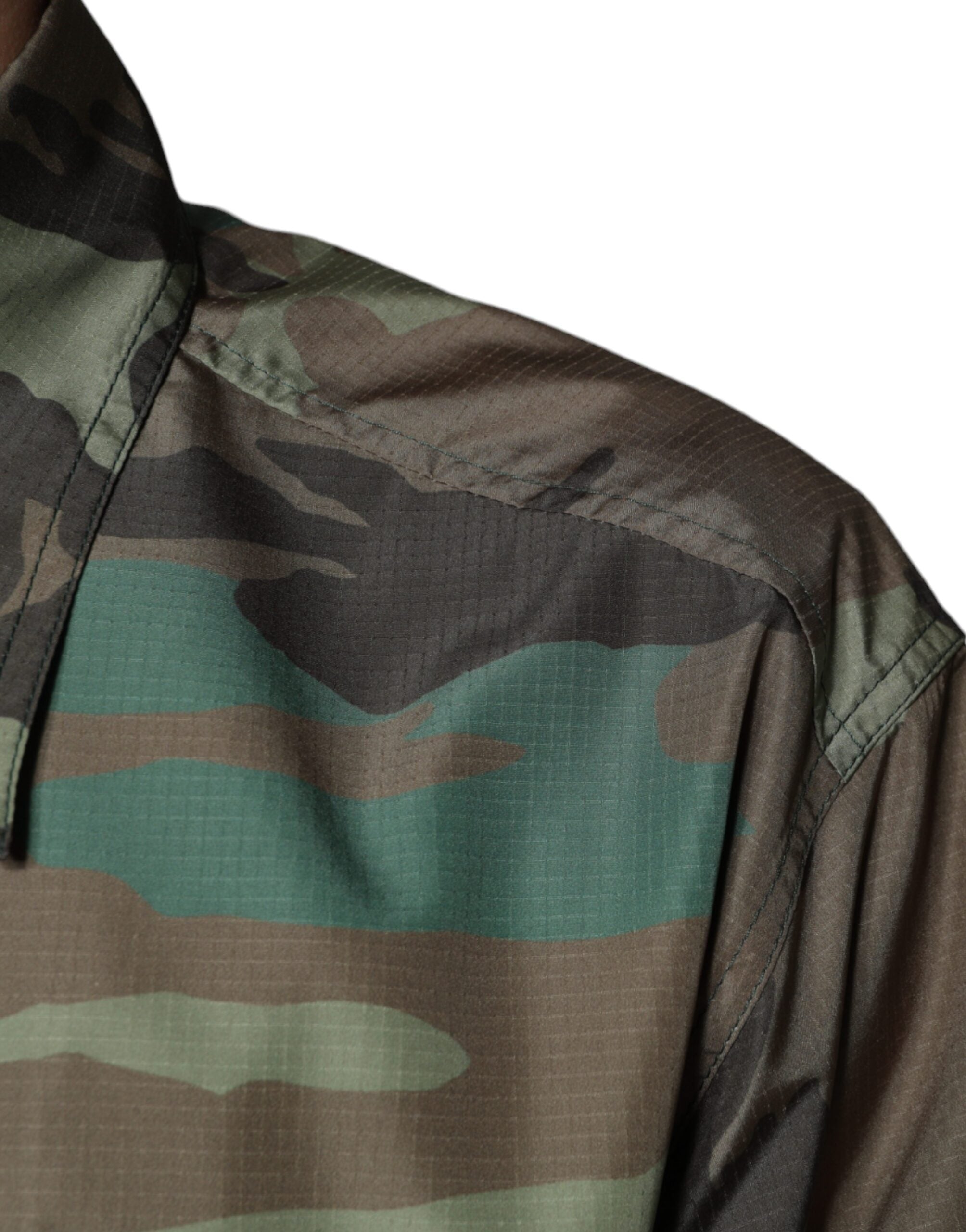 Dolce & Gabbana Multicolor Camouflage Button Down Shirt -   -  Dolce & Gabbana.