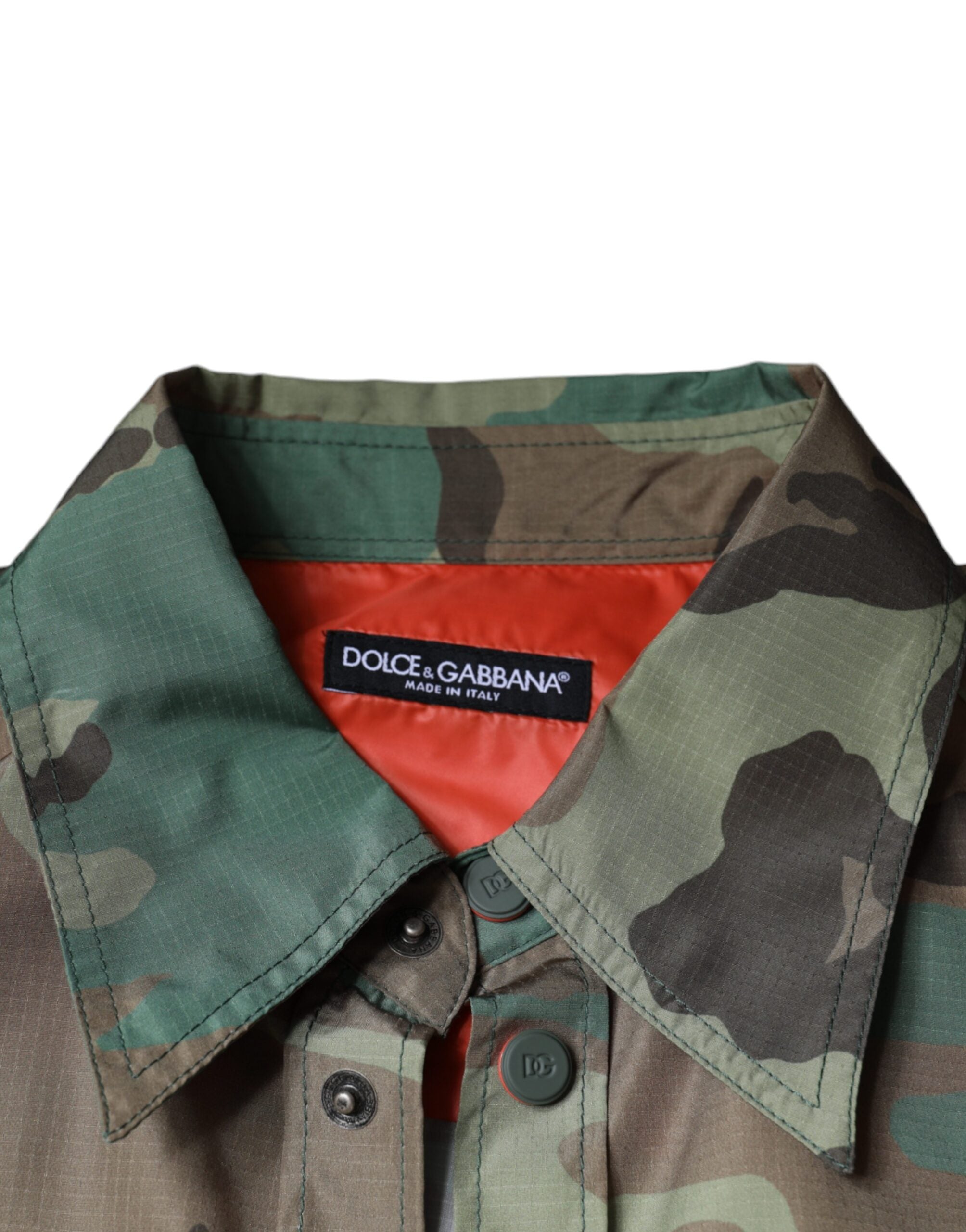 Dolce & Gabbana Multicolor Camouflage Button Down Shirt -   -  Dolce & Gabbana.