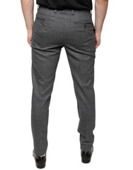 Dolce & Gabbana Gray Check Tartan Wool Skinny Pants -   -  Dolce & Gabbana.