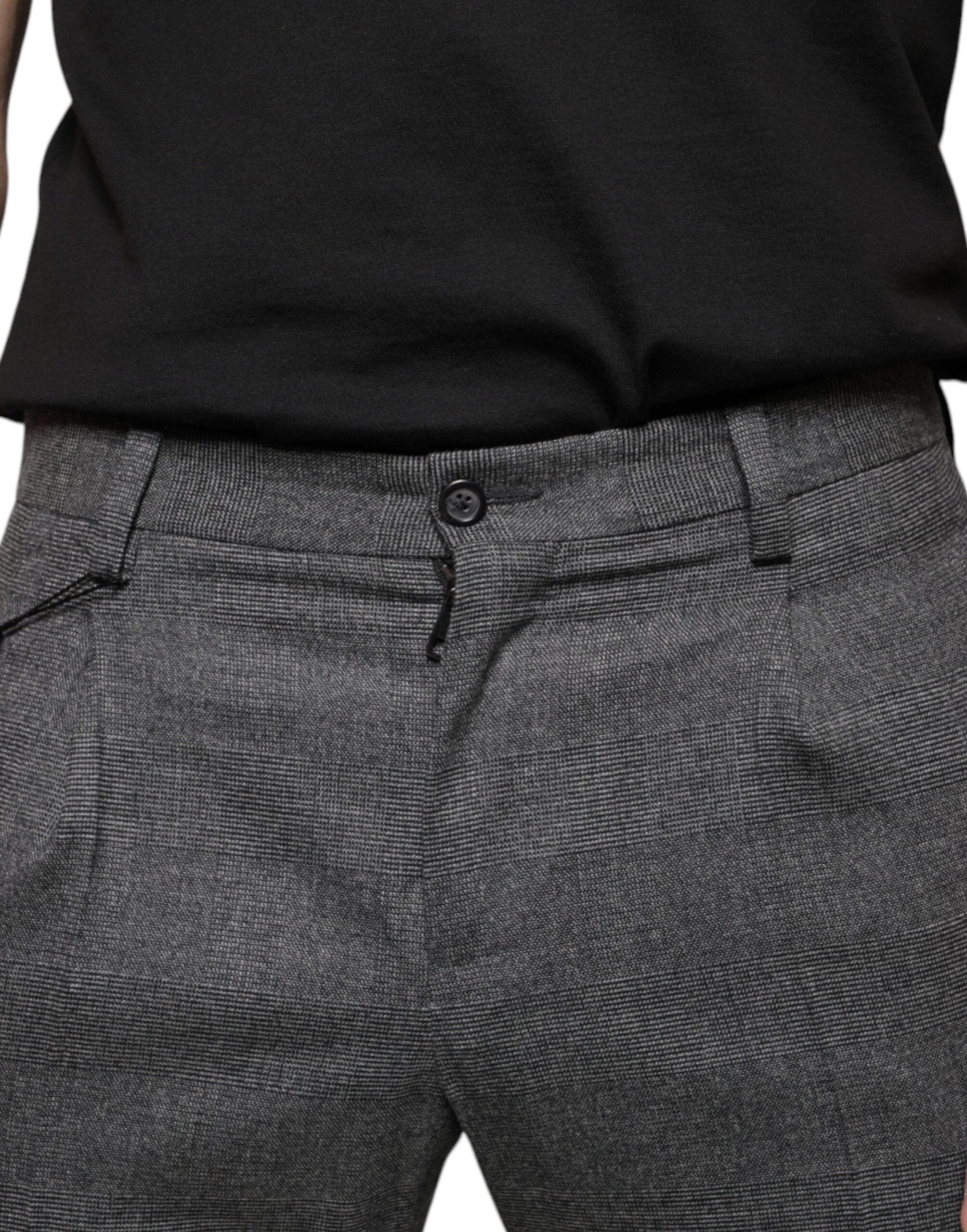 Dolce & Gabbana Gray Check Tartan Wool Skinny Pants -   -  Dolce & Gabbana.