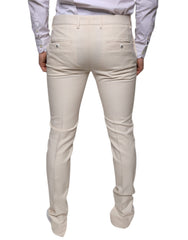 Dolce & Gabbana Off White Chino Wool Skinny Pants -   -  Dolce & Gabbana.