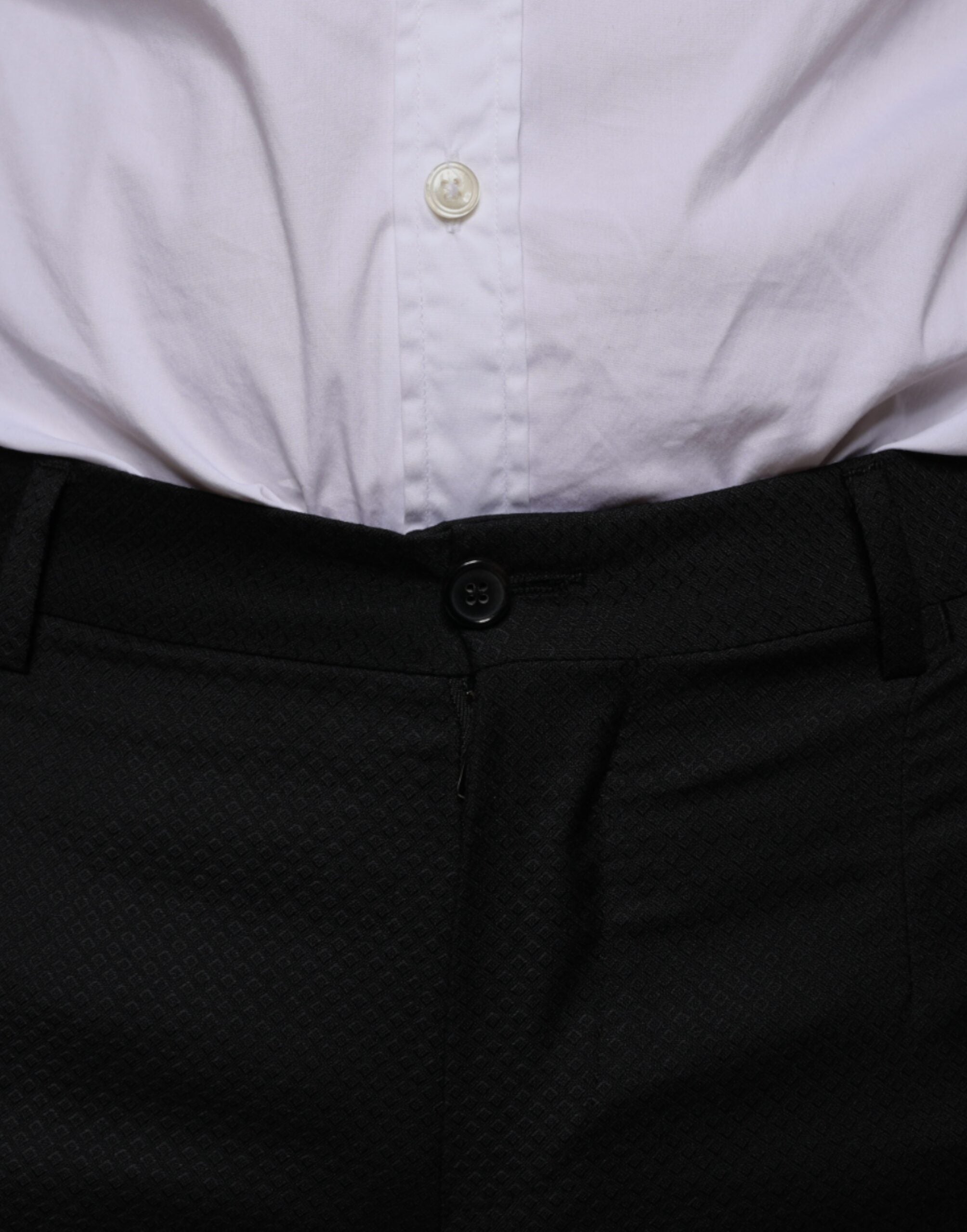 Dolce & Gabbana Black Wool Skinny Dress Formal Pants -   -  Dolce & Gabbana.