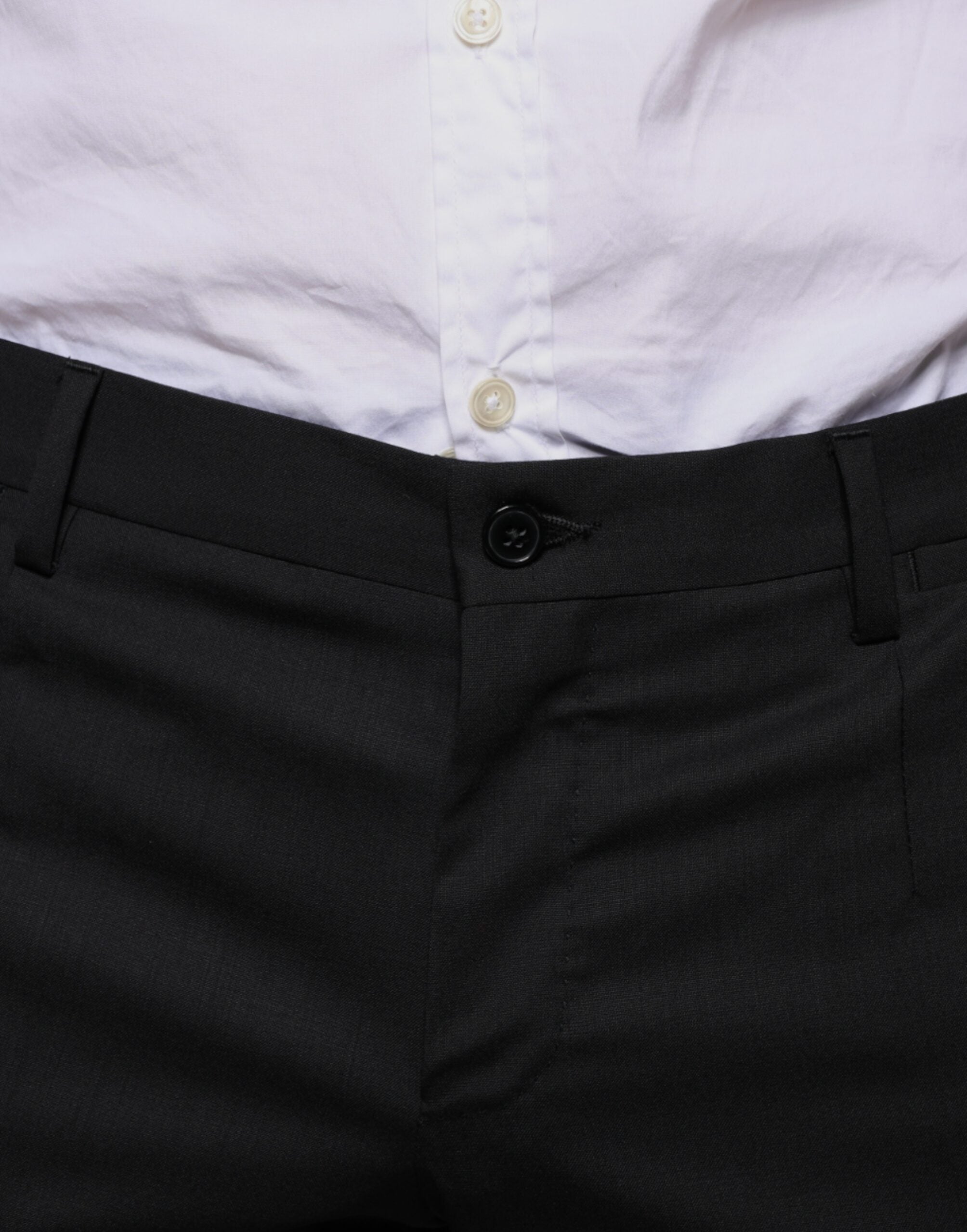 Dolce & Gabbana Black Wool Skinny Dress Formal Pants -   -  Dolce & Gabbana.