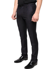 Dolce & Gabbana Black Stripes Skinny Men Dress Pants -   -  Dolce & Gabbana.