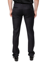 Dolce & Gabbana Black Stripes Skinny Men Dress Pants -   -  Dolce & Gabbana.