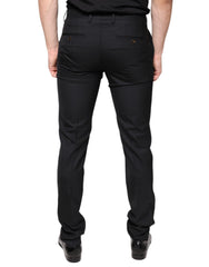 Dolce & Gabbana Black Wool Skinny Men Dress Pants -   -  Dolce & Gabbana.