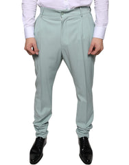 Dolce & Gabbana Mint Green Cotton Dress Pants -   -  Dolce & Gabbana.
