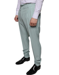 Dolce & Gabbana Mint Green Cotton Dress Pants -   -  Dolce & Gabbana.
