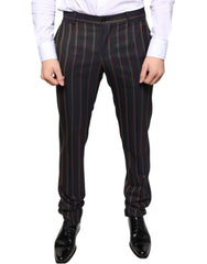 Dolce & Gabbana Brown Stripes Skinny Men Dress Pants -   -  Dolce & Gabbana.