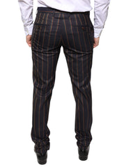 Dolce & Gabbana Brown Stripes Skinny Men Dress Pants -   -  Dolce & Gabbana.