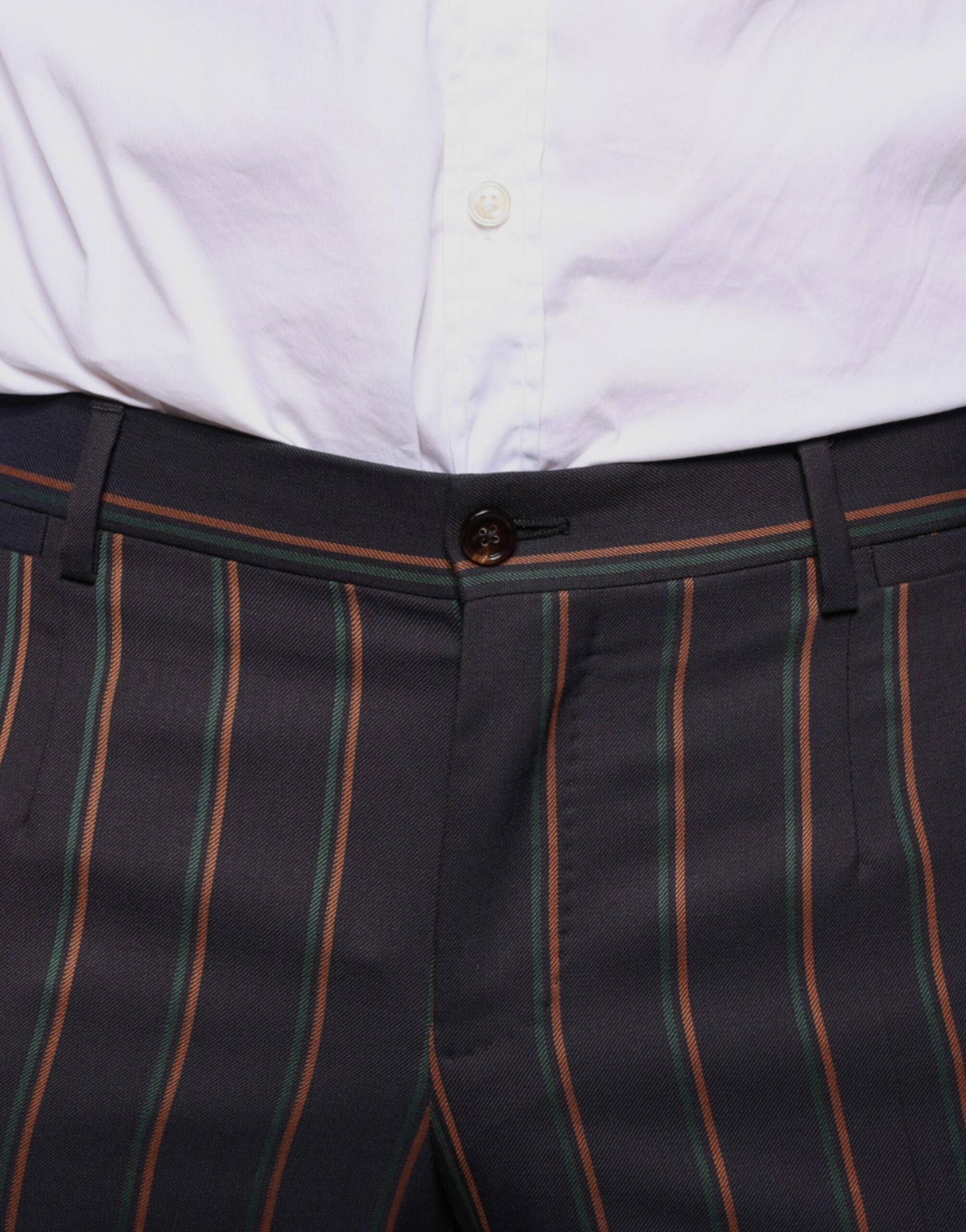 Dolce & Gabbana Brown Stripes Skinny Men Dress Pants -   -  Dolce & Gabbana.