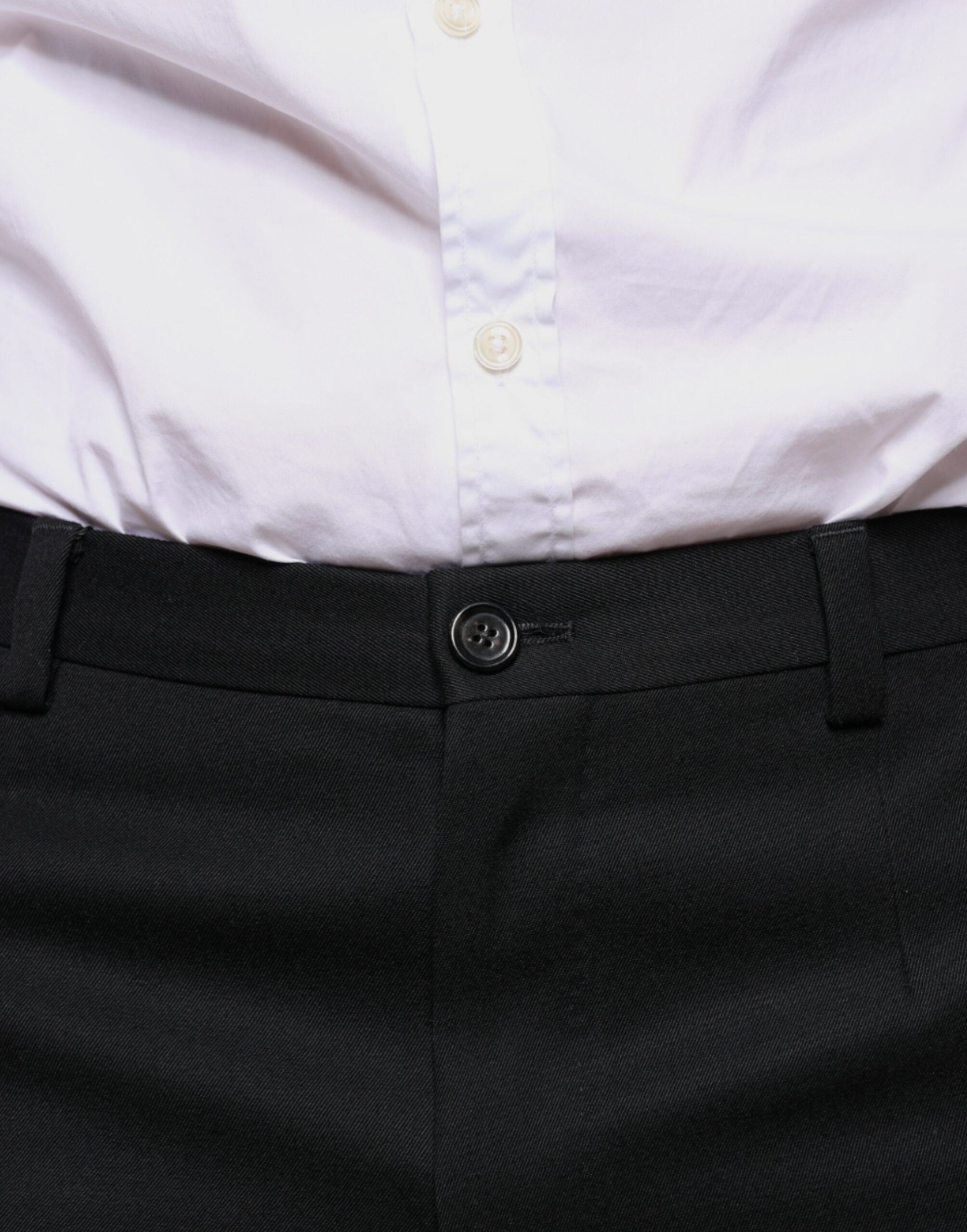 Dolce & Gabbana Black Wool Skinny Men Dress Pants -   -  Dolce & Gabbana.