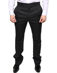 Dolce & Gabbana Black Stripes Skinny Men Dress Pants -   -  Dolce & Gabbana.