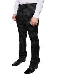 Dolce & Gabbana Black Stripes Skinny Men Dress Pants -   -  Dolce & Gabbana.